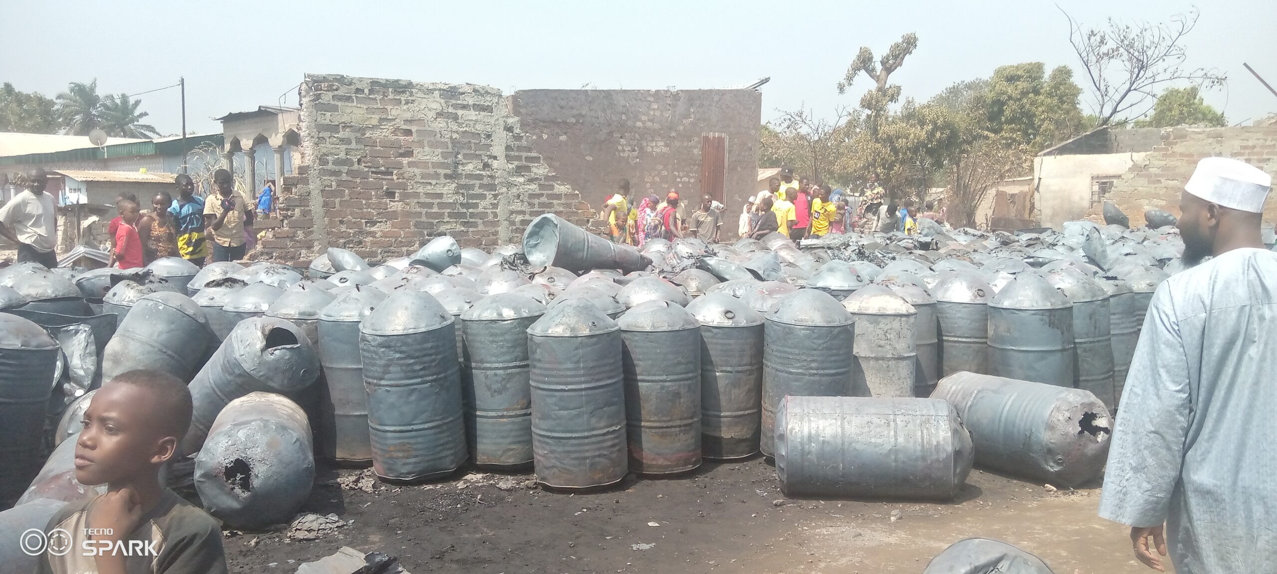 Centrafrique : Des dégâts matériels enregistrés lors de l’incendie à Ngbénguéwé dans le 3e arrondissement