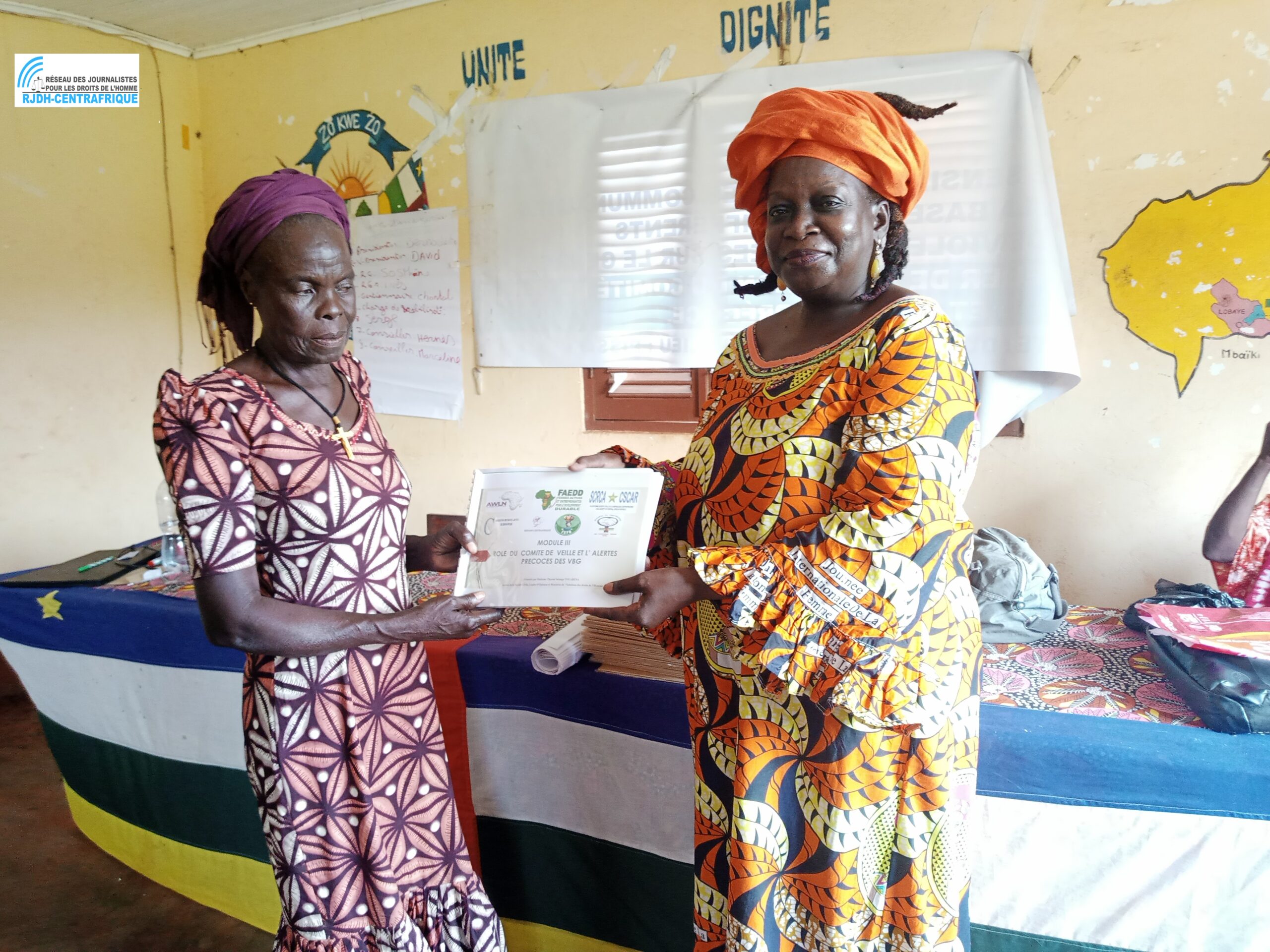 Centrafrique : Des activistes des droits de l’Homme à Pissa dans la Lobaye s’engagent à lutter contre les violences basées sur le genre