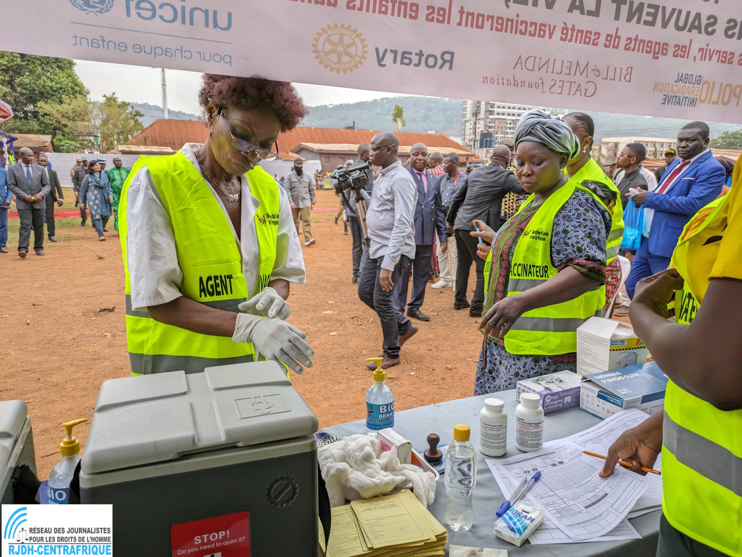 Centrafrique : La deuxième phase de vaccination contre la poliomyélite couplée avec Covid-19 lancée à travers le pays  
